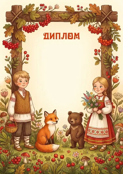 Шаблон диплома «Русские сказки»