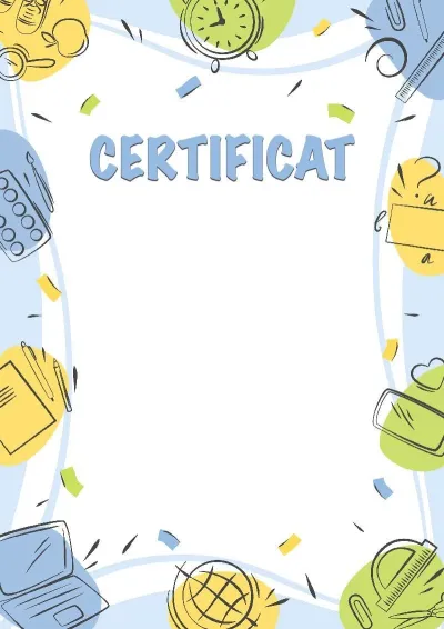 Modèle de certificat « Découvertes scolaires »