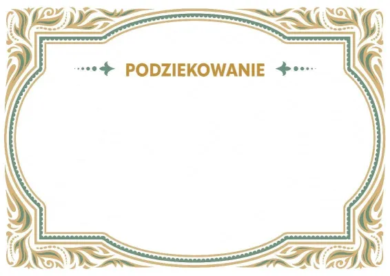 Szablon uroczystego podziękowania «Luksusowy wzór»