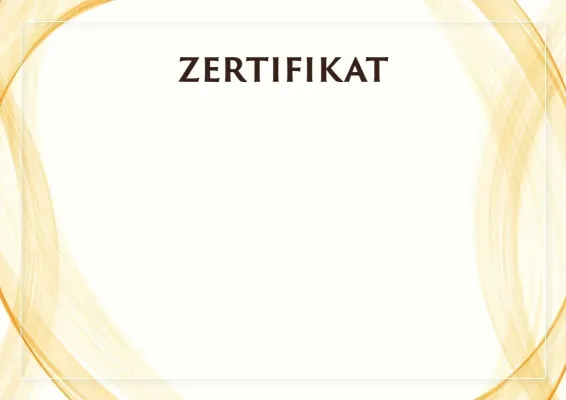 Vorlage für ein feierliches Zertifikat «Sonniger Vorhang»