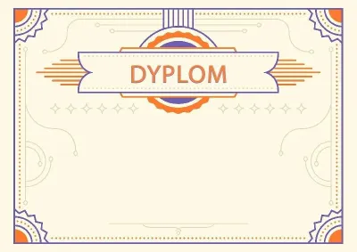 Szablon uroczystego dyplomu «Bursztyn»