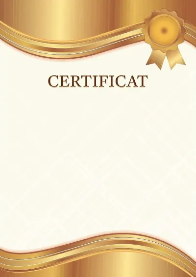 Șablon de certificat cu stemă „Aur de chihlimbar”
