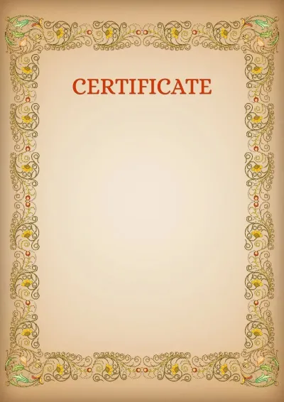 Artistic Certificate Template «Patterns»