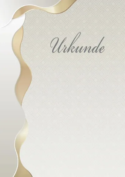 Künstlerische Urkundenvorlage „Crème brûlée“