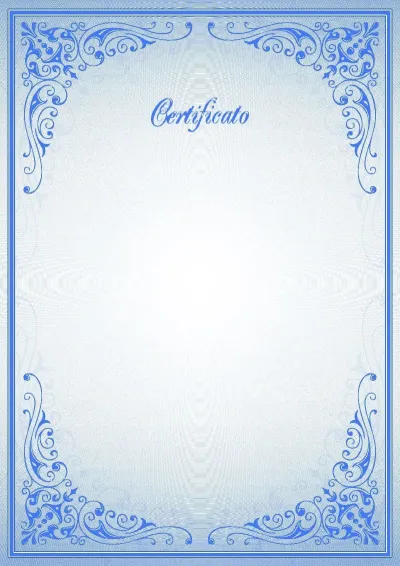 Modello di certificato solenne «Motivi blu»