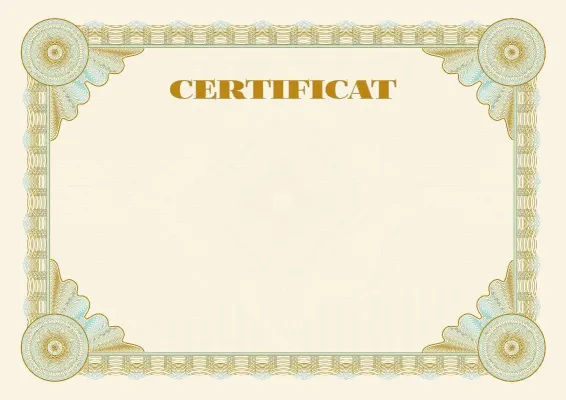 Șablon de certificat festiv „Etalon”