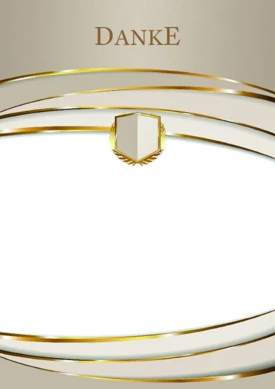 Vorlage für ein feierliches Dankschreiben «In Gold»