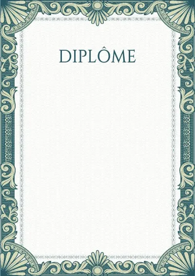 Modèle de diplôme artistique «Manches vertes»