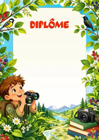 Modèle de diplôme pour enfants « La beauté tout près »