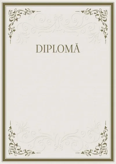 Șablon de diplomă solemnă «Rigoarea modelelor»