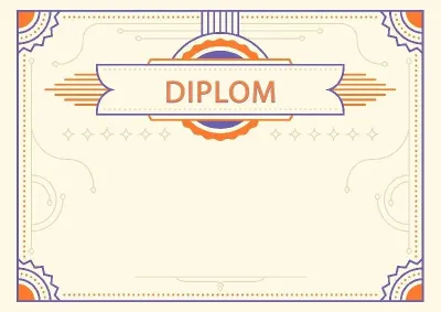 Vorlage für ein feierliches Diplom «Jantar»