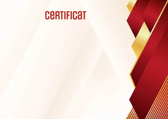 Șablon de certificat solemn «Geometria aurului»