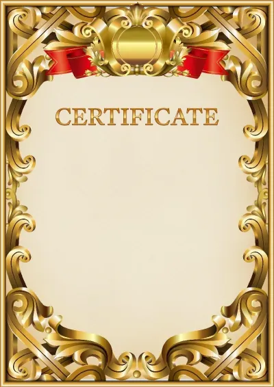 Official Certificate Template No. 8