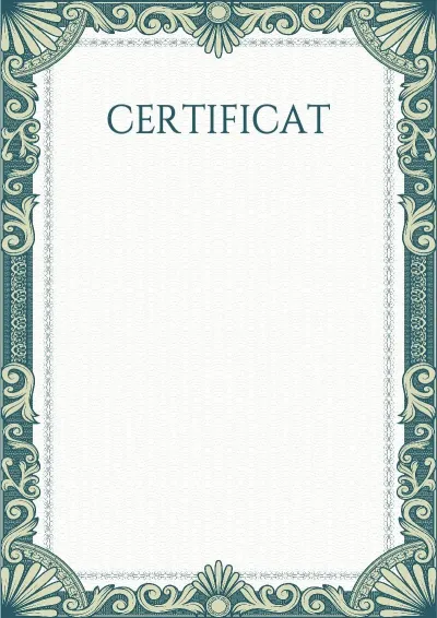 Modèle de certificat artistique «Manches vertes»