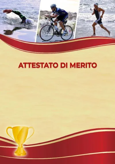 Modello di attestato sportivo «Triathlon»