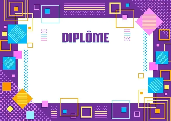 Modèle de diplôme «Géométrie du talent»