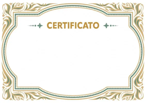 Modello di certificato solenne «Motivo lussuoso»