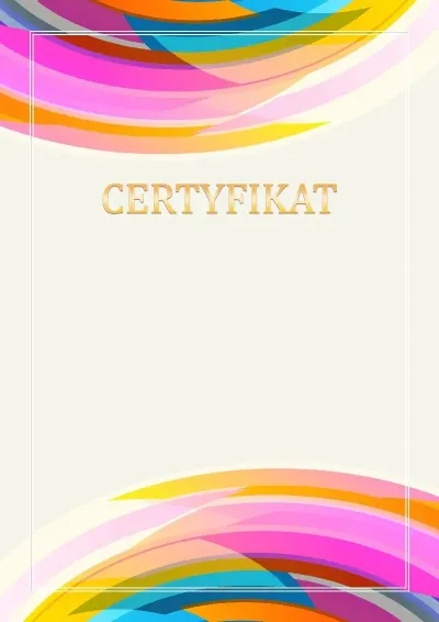 Szablon certyfikatu «Impuls»