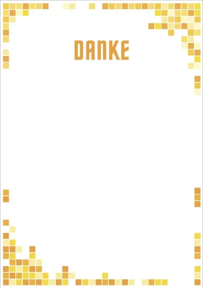 Künstlerische Dankschreiben-Vorlage „Sonnenmosaik“