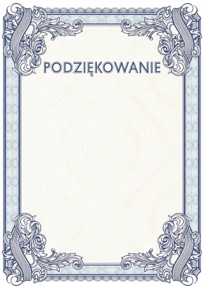 Szablon uroczystego podziękowania nr 4