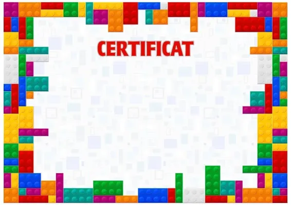 Șablon de certificat pentru copii „Culorile copilăriei”