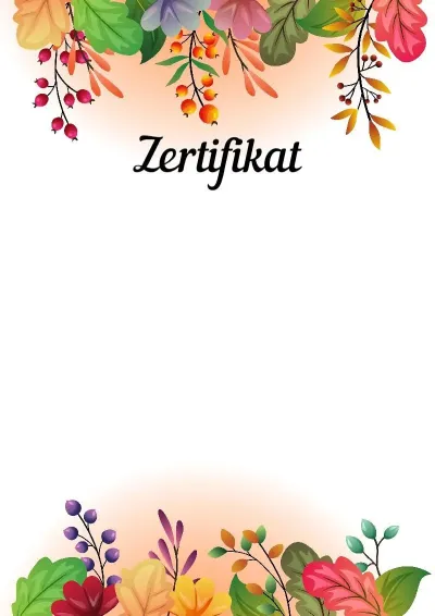 Шаблон художественной Zertifikate «Осенняя сказка»
