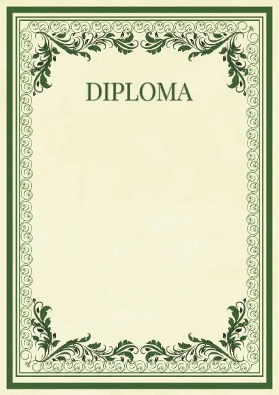 Modello di diploma solenne «Motivi vintage»