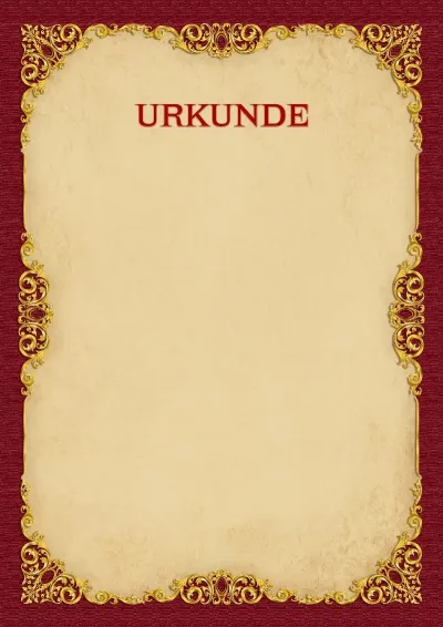 Urkundenvorlage «Vintage Gold»