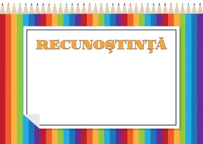 Șablon pentru scrisoare de mulțumire de copii „Creioane curcubeu”