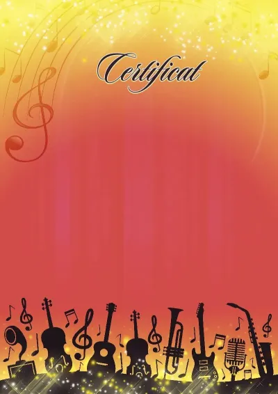 Modèle de certificat musical «Son riche»