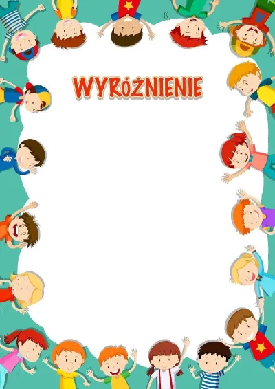 Szablon dziecięcego wyróżnienia «Przyjaźń dzieci z całego świata»
