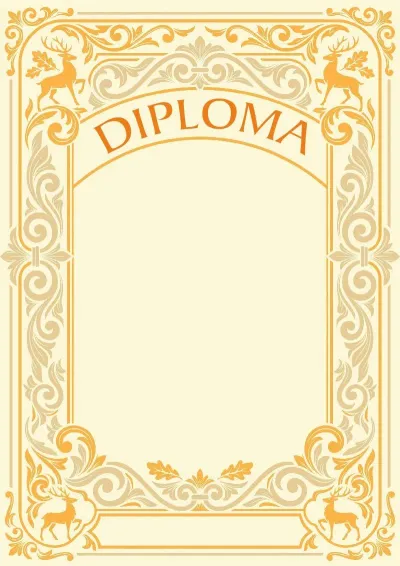 Artistic diploma template 'Forest Heritage'