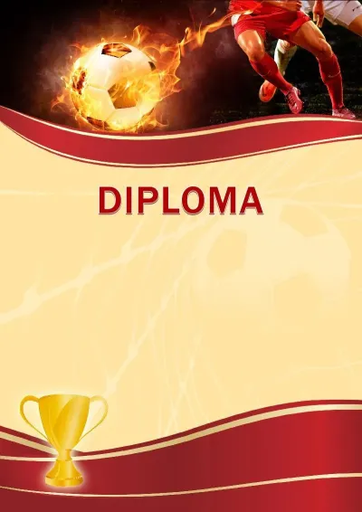 Sports diploma template «Football»