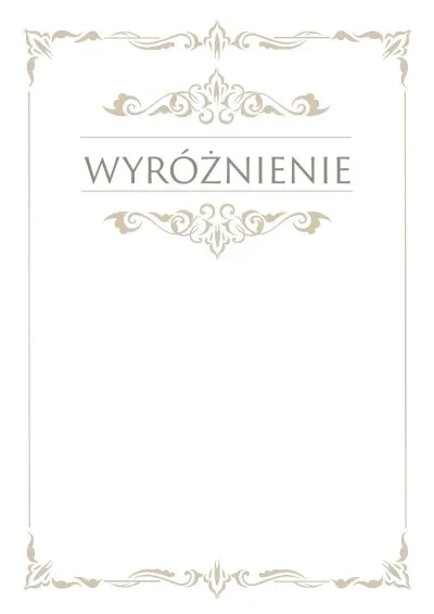 Szablon uroczystego wyróżnienia «Gracja»
