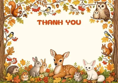 Children's letter of appreciation template «Autumn Fairy Tale»