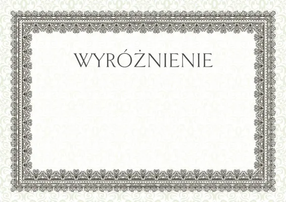 Szablon uroczystego wyróżnienia «Letnia etiuda»