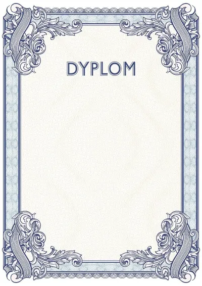 Szablon uroczystego dyplomu nr 4