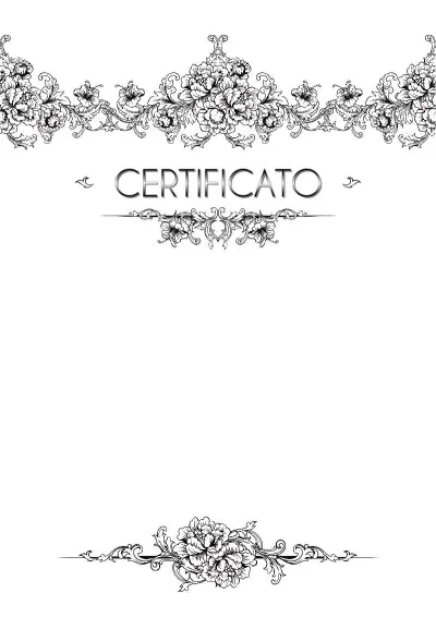 Modello di certificato artistico «Leggerezza della brezza»