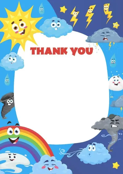 Children's letter of appreciation template 'Wonders of Nature'