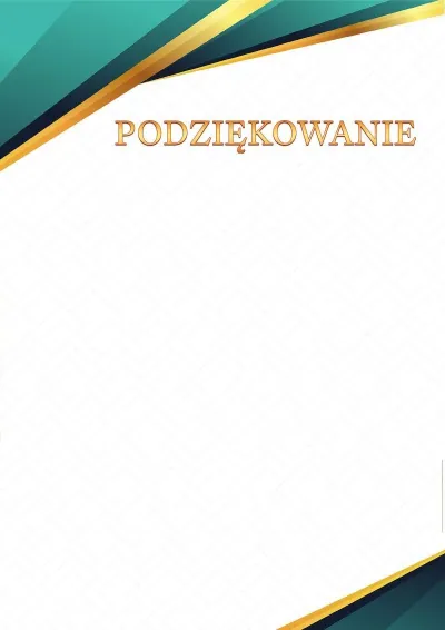 Szablon uroczystego podziękowania «Szafirowe Fasety»