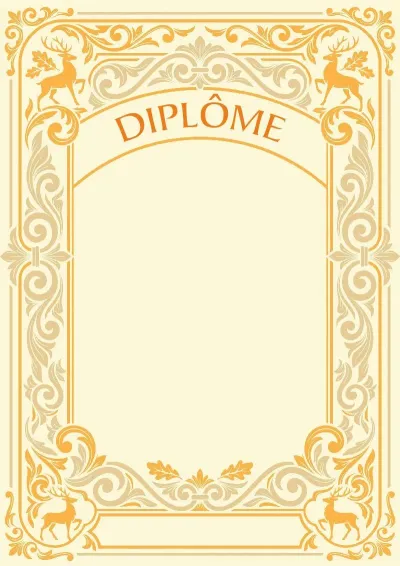 Modèle de diplôme artistique « Héritage forestier »