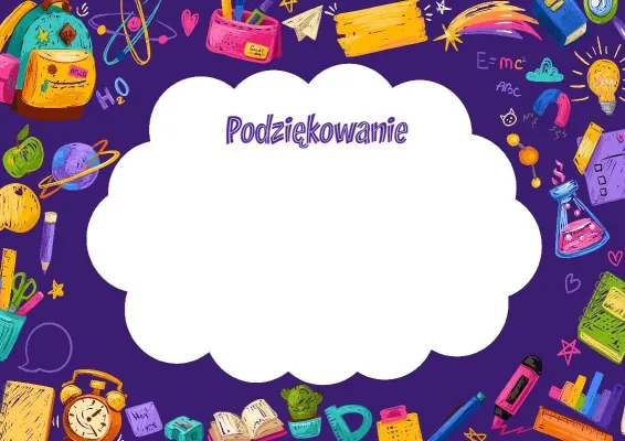 Szablon dziecięcego podziękowania «Świat odkryć»