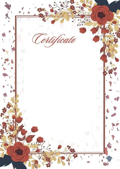 Modello artistico di certificato «Bouquet autunnale»