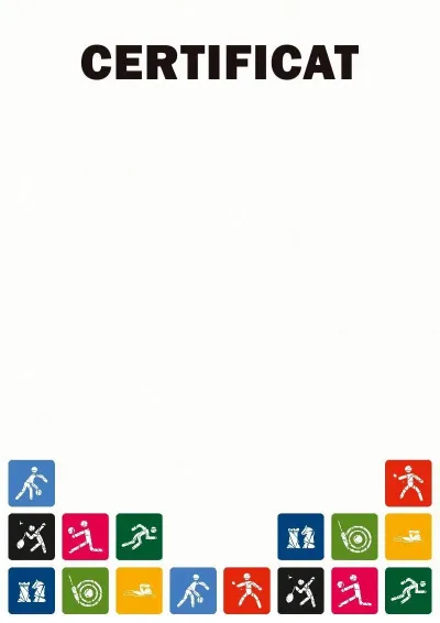 Șablon de certificat sportiv «Ziua Sportului»