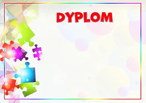 Szablon dziecięcego dyplomu «Kalejdoskop kolorów»