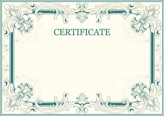 Artistic certificate template «Ornament of Success»