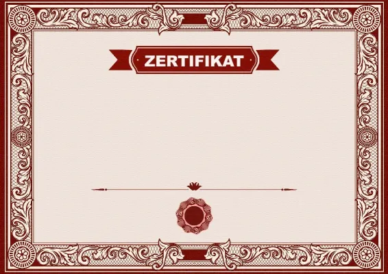 Zertifikat-Vorlage „Silhouette der Kunst“
