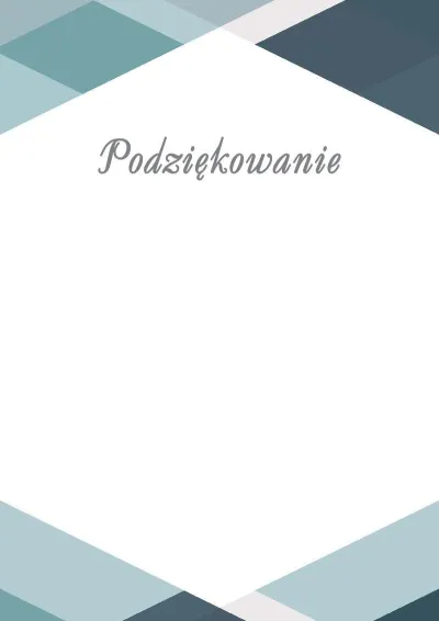 Szablon uroczystego podziękowania „Geometria stylu”
