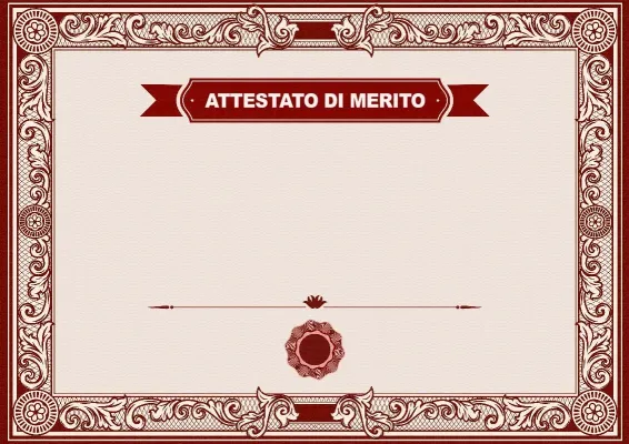 Modello di attestato «Silhouette dell'arte»