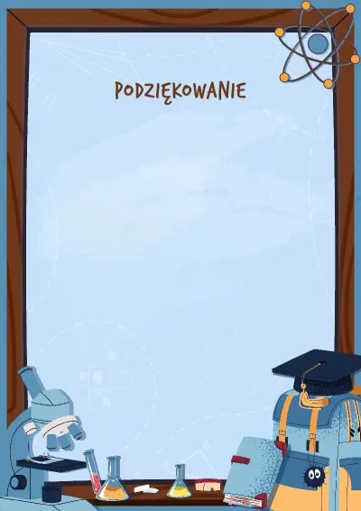 Szablon podziękowania „Ku szczytom nauki”